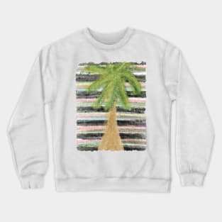 Rainbow Stripe Palm Tree Crewneck Sweatshirt